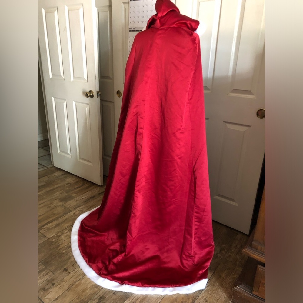 Cosplay Red White Cape with Hood